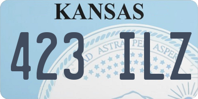 KS license plate 423ILZ