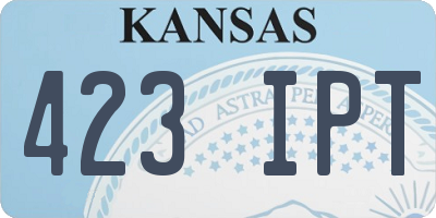 KS license plate 423IPT