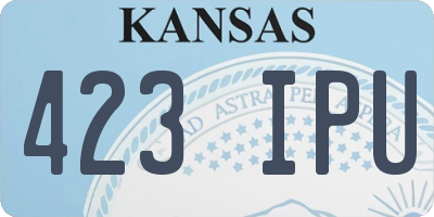 KS license plate 423IPU