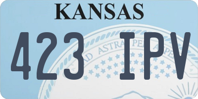 KS license plate 423IPV