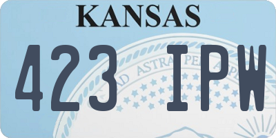 KS license plate 423IPW