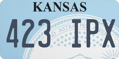 KS license plate 423IPX