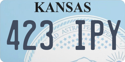 KS license plate 423IPY
