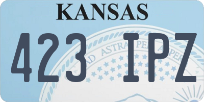 KS license plate 423IPZ