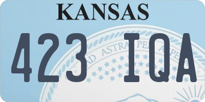 KS license plate 423IQA