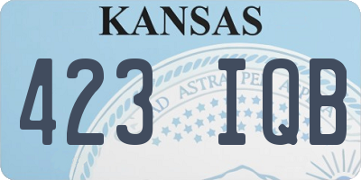 KS license plate 423IQB