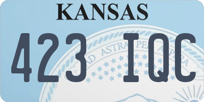 KS license plate 423IQC