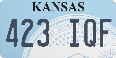 KS license plate 423IQF