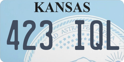 KS license plate 423IQL