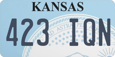 KS license plate 423IQN