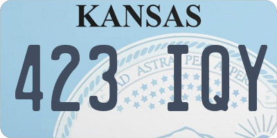 KS license plate 423IQY