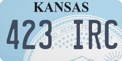KS license plate 423IRC