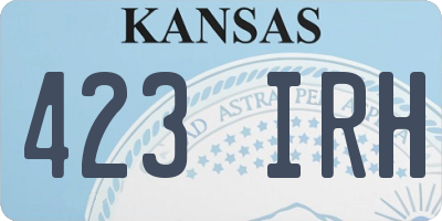 KS license plate 423IRH