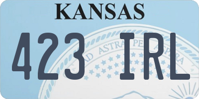 KS license plate 423IRL