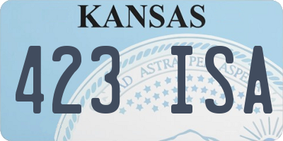 KS license plate 423ISA
