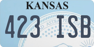 KS license plate 423ISB