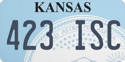 KS license plate 423ISC