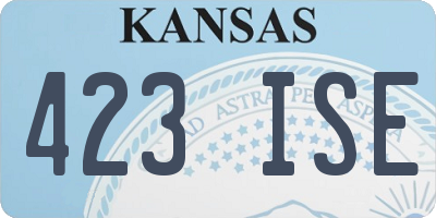KS license plate 423ISE