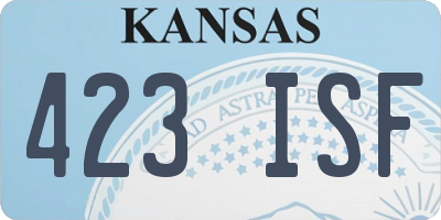KS license plate 423ISF