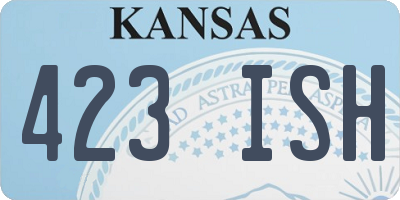 KS license plate 423ISH