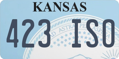 KS license plate 423ISO