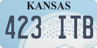 KS license plate 423ITB