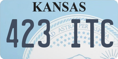 KS license plate 423ITC