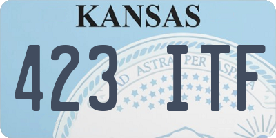 KS license plate 423ITF