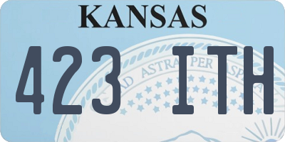 KS license plate 423ITH