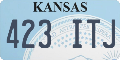 KS license plate 423ITJ