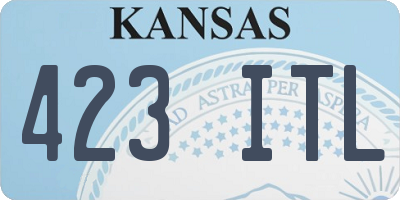 KS license plate 423ITL
