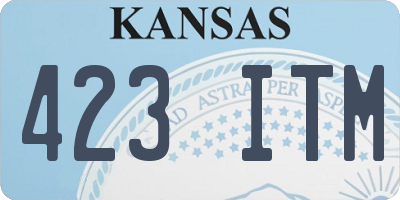 KS license plate 423ITM