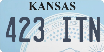 KS license plate 423ITN