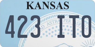 KS license plate 423ITO