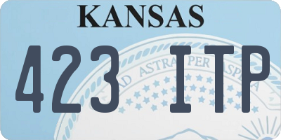 KS license plate 423ITP
