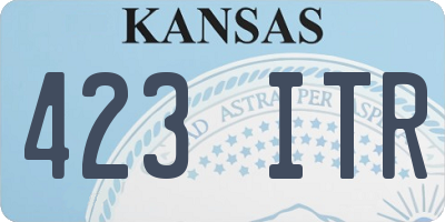 KS license plate 423ITR