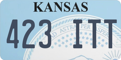 KS license plate 423ITT