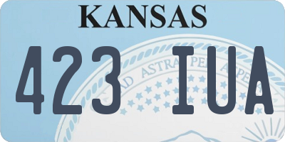 KS license plate 423IUA