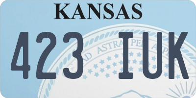 KS license plate 423IUK