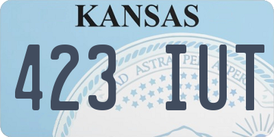 KS license plate 423IUT