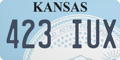 KS license plate 423IUX