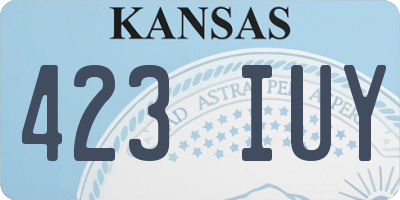 KS license plate 423IUY