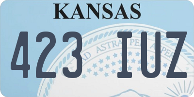 KS license plate 423IUZ