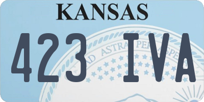 KS license plate 423IVA