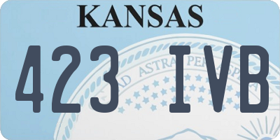 KS license plate 423IVB