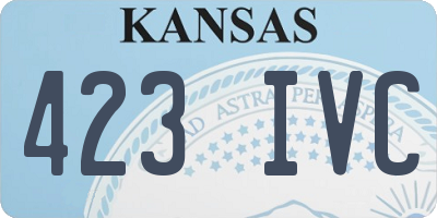 KS license plate 423IVC