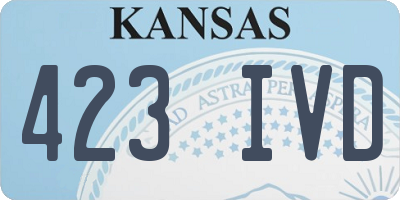 KS license plate 423IVD