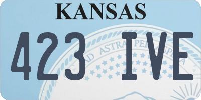 KS license plate 423IVE