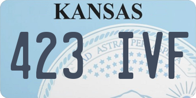 KS license plate 423IVF