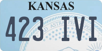 KS license plate 423IVI